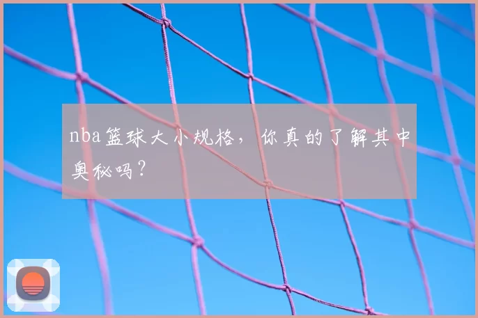 nba篮球大小规格，你真的了解其中奥秘吗？