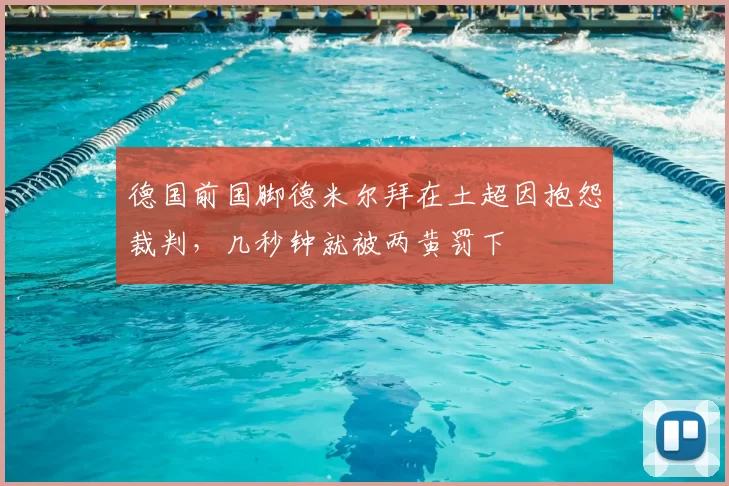 德国前国脚德米尔拜在土超因抱怨裁判，几秒钟就被两黄罚下