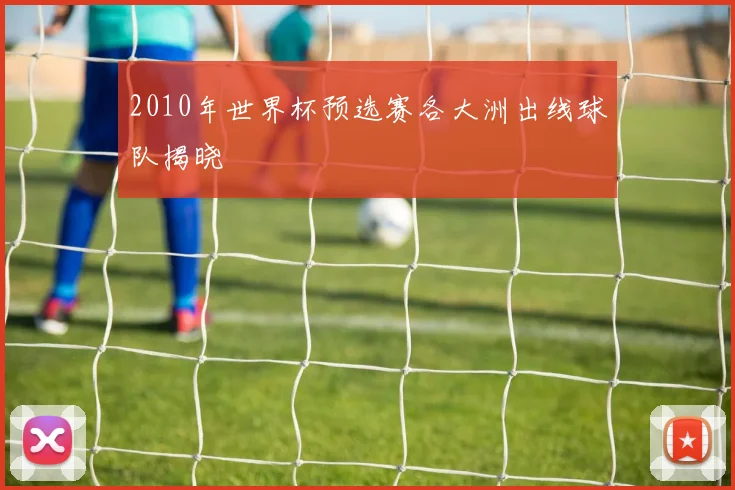 2010年世界杯预选赛各大洲出线球队揭晓